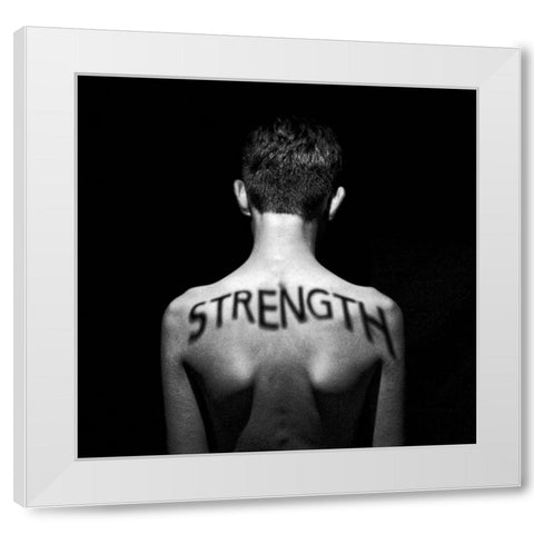 The State Of Being Strong White Modern Wood Framed Art Print by Melnotte, Mike