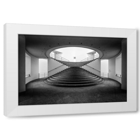 New Baroque White Modern Wood Framed Art Print by Vangindertael, Luc