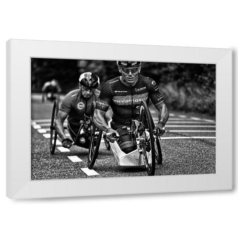 Strong Arms White Modern Wood Framed Art Print by Urlings, Lou