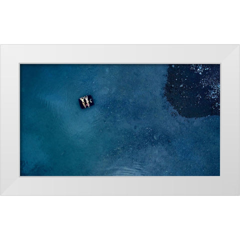 Relax White Modern Wood Framed Art Print by Godinho, Luis