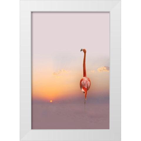 Sunset ... White Modern Wood Framed Art Print by Cseresnjes, Anna