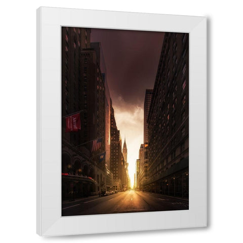 Untitled White Modern Wood Framed Art Print by Martin Castan, David