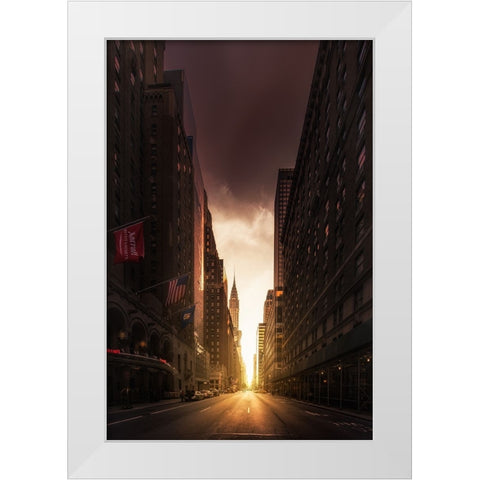 Untitled White Modern Wood Framed Art Print by Martin Castan, David