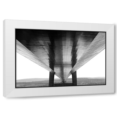 Under The Bridge White Modern Wood Framed Art Print by Johansson, Bror
