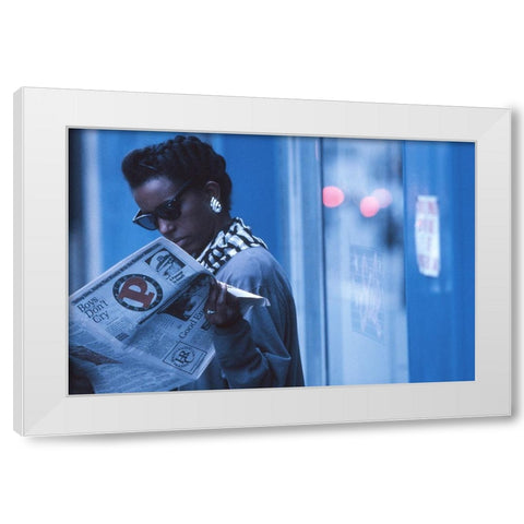 Boys Dont Cry-From The Series Qnew York Bluesq White Modern Wood Framed Art Print by Matthes, Dieter