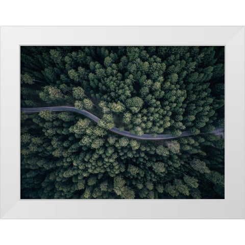 From Above White Modern Wood Framed Art Print by Carrillo Lopez, Antonio