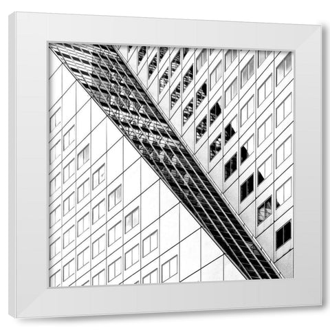 Divided. White Modern Wood Framed Art Print by Verschelden, Harry
