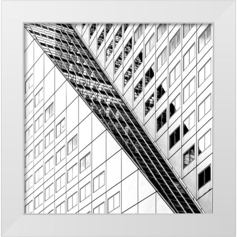 Divided. White Modern Wood Framed Art Print by Verschelden, Harry