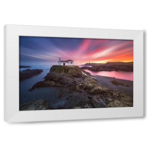 Virxe Do Porto White Modern Wood Framed Art Print by F. Turienzo, Carlos