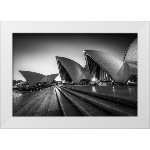 In Silhouette White Modern Wood Framed Art Print by Fan, Tim