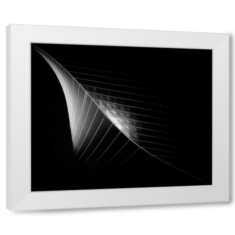 Scimitar 3 ( The Eclipse) White Modern Wood Framed Art Print by Thabet, Ahmed