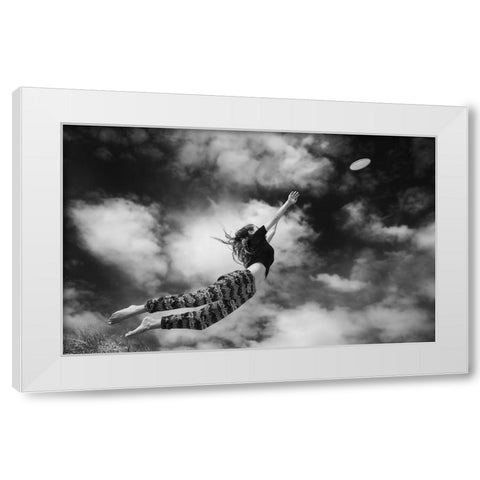 Yes You Can White Modern Wood Framed Art Print by Salgado Gispert, Gloria