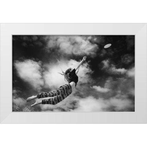 Yes You Can White Modern Wood Framed Art Print by Salgado Gispert, Gloria