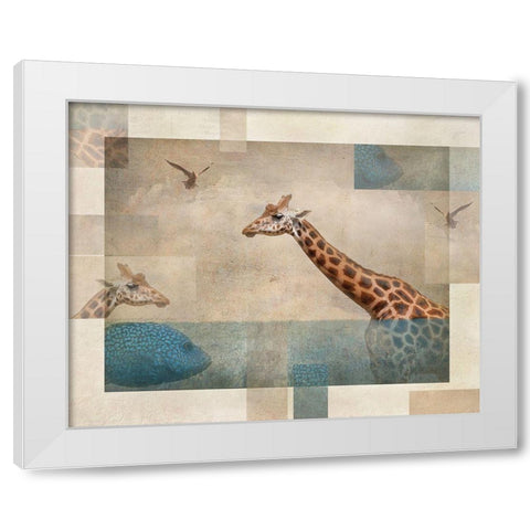 Fantasy.... White Modern Wood Framed Art Print by Van Deelen, Ellen
