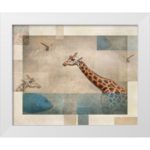 Fantasy.... White Modern Wood Framed Art Print by Van Deelen, Ellen