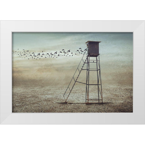 Go To Nature White Modern Wood Framed Art Print by Almawash, Sulaiman