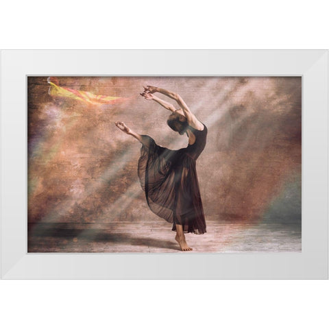 State Of Valentine White Modern Wood Framed Art Print by CEBImagery