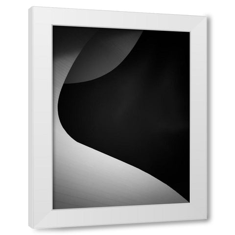 The Elegance Of A Building White Modern Wood Framed Art Print by Van De, Jeroen