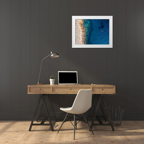 From Above Ii White Modern Wood Framed Art Print by Carrillo Lopez, Antonio