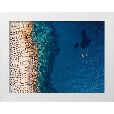 From Above Ii White Modern Wood Framed Art Print by Carrillo Lopez, Antonio