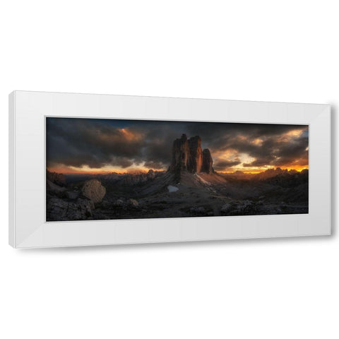 _^^^_ White Modern Wood Framed Art Print by Martin Castan, David