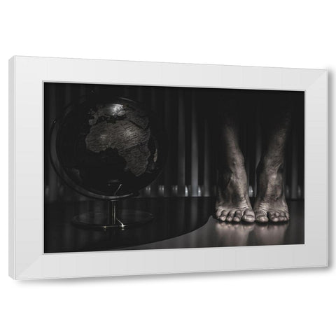 The Last Jump White Modern Wood Framed Art Print by Mele, Daniele