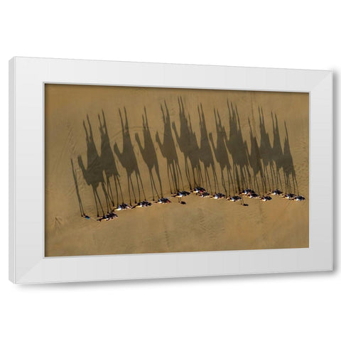 A Journey Of Shadows White Modern Wood Framed Art Print by Wolbers, Louise