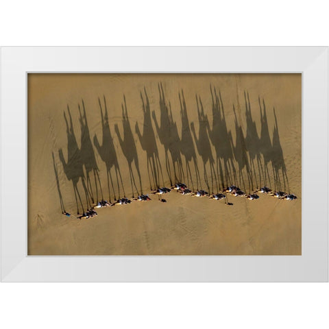 A Journey Of Shadows White Modern Wood Framed Art Print by Wolbers, Louise