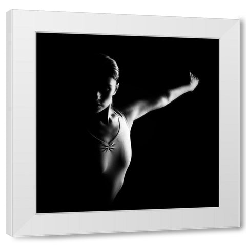 N-T White Modern Wood Framed Art Print by Medeiros, Paulo