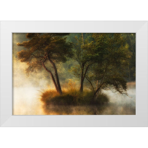 Lonely Island White Modern Wood Framed Art Print by van Dongen, Anton