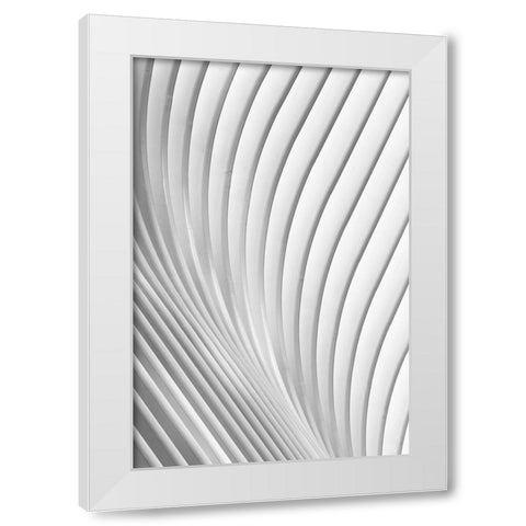 Calatrava Lines White Modern Wood Framed Art Print by Budny, Christopher