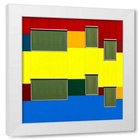 A Colorfull Mood. White Modern Wood Framed Art Print by Verschelden, Harry