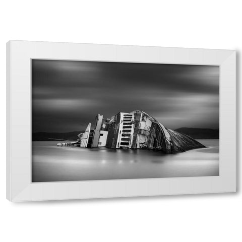 The Song Of The Sirens White Modern Wood Framed Art Print by Vasiliadis, Chris