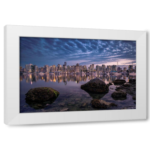 A Glowing Pearl White Modern Wood Framed Art Print by Agazzi, Andreas