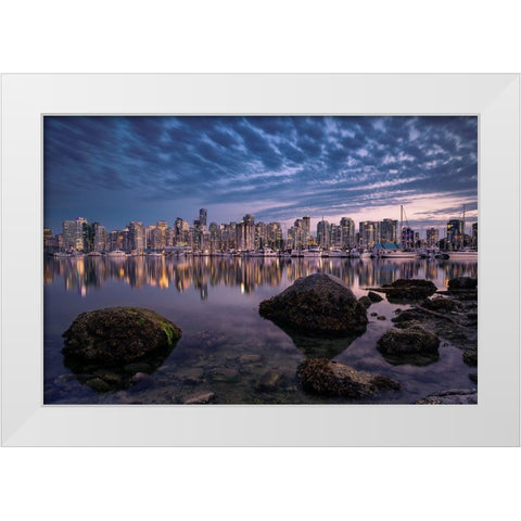 A Glowing Pearl White Modern Wood Framed Art Print by Agazzi, Andreas