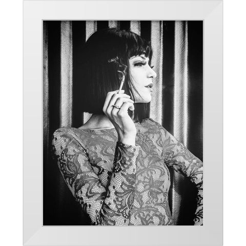 Saturday. White Modern Wood Framed Art Print by Adrian, Simion