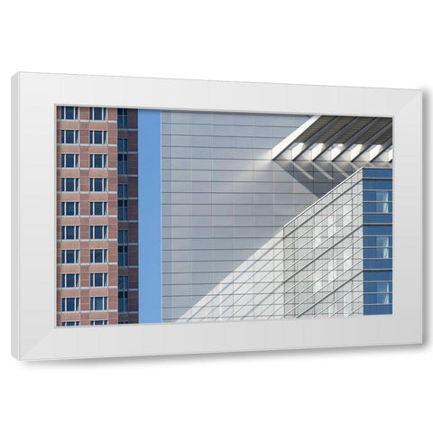 Facades White Modern Wood Framed Art Print by Bauer, Andreas