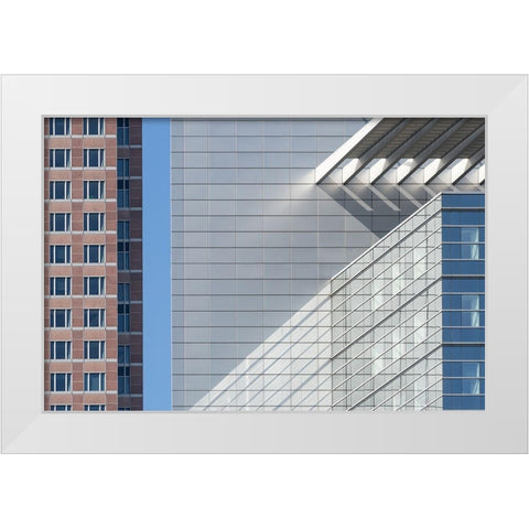Facades White Modern Wood Framed Art Print by Bauer, Andreas