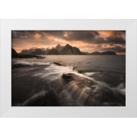 Untitled White Modern Wood Framed Art Print by Martin Castan, David