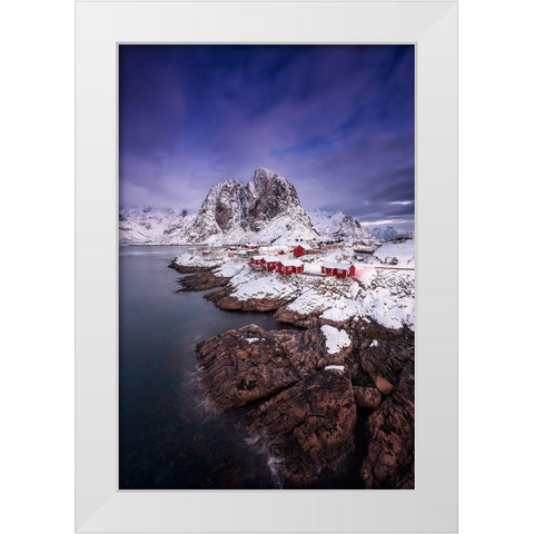 Untitled White Modern Wood Framed Art Print by Martin Castan, David