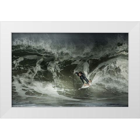 Seeking Some Shade... White Modern Wood Framed Art Print by Verbiest, Eric