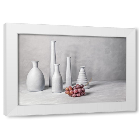 Skyline White Modern Wood Framed Art Print by Verot, Christophe