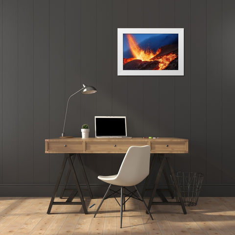 Hot Landscape White Modern Wood Framed Art Print by Gabriel, Barathieu