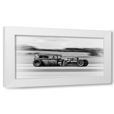 Lowrider White Modern Wood Framed Art Print by Londal, Leif