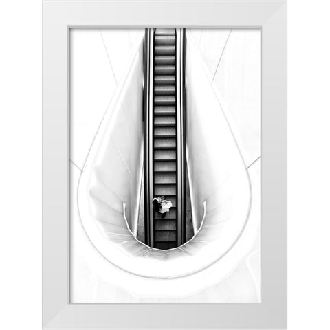 New Born White Modern Wood Framed Art Print by Carlos