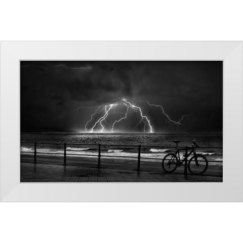 The Power Of Nature White Modern Wood Framed Art Print by Depaepe, Yvette