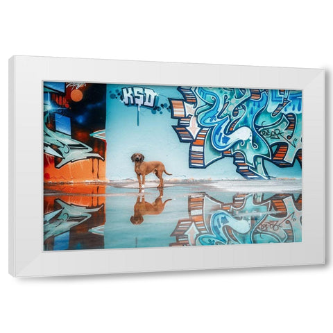 To Understand Blue You Must First Understand Yellow And Orangea?Â (Vincent Van Gogh) White Modern Wood Framed Art Print by Willers, Heike