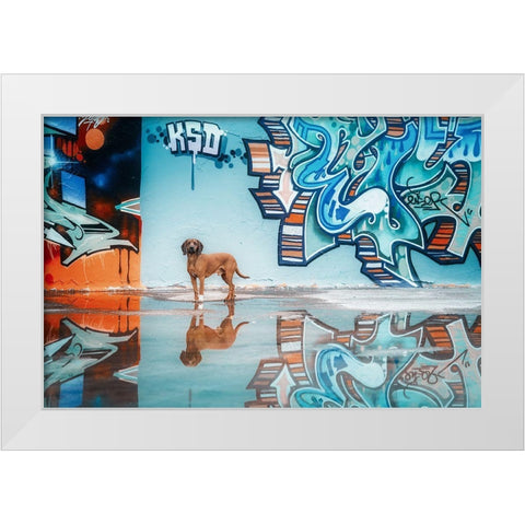 To Understand Blue You Must First Understand Yellow And Orangea?Â (Vincent Van Gogh) White Modern Wood Framed Art Print by Willers, Heike