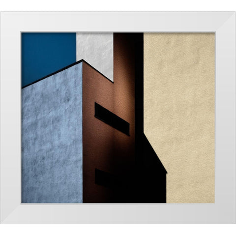 Cool-Warm Mix. White Modern Wood Framed Art Print by Verschelden, Harry