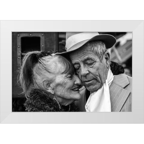 Milonga White Modern Wood Framed Art Print by Pluchinotta, Andres